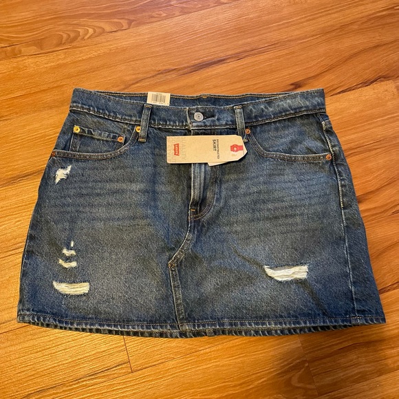 Levi's Dresses & Skirts - Levi’s Distressed Denim Skirt | Sz 32